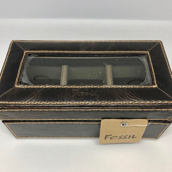 Fossil Storage & Organization Fossil Watch Leather Case Storage